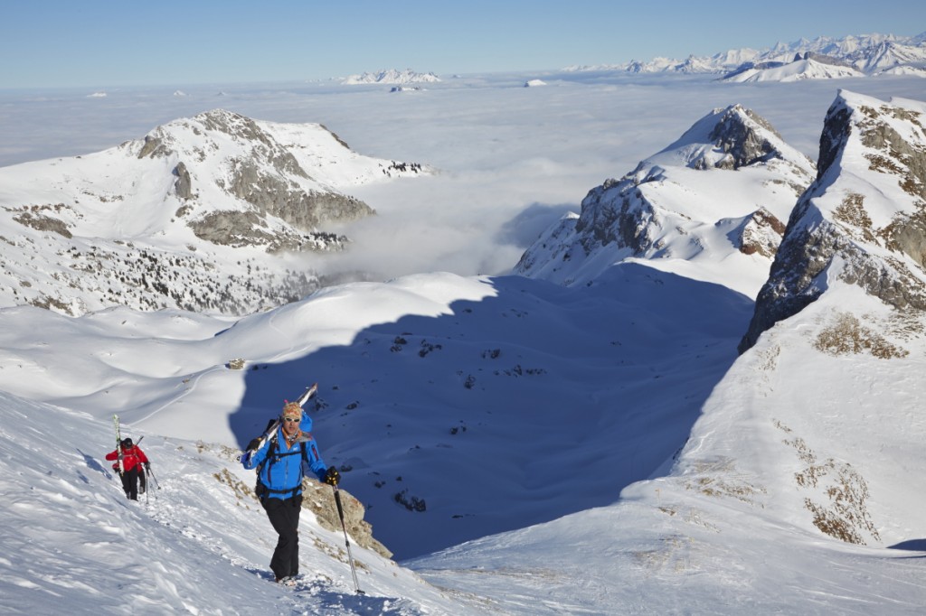 Arrivé au sommet des Cornettes Bises