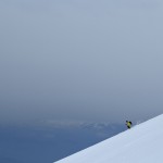 Christian à la descente de la Majella