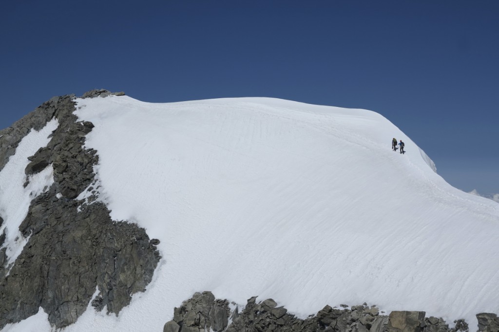 Arrivée au sommet du Tacul