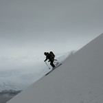 Bernard a ski dans le Demaria en péninsule antarctique