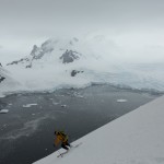 Christophe a ski dans le Demaria en péninsule antarctique