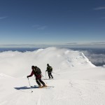 Descente a ski du Mont scott en péninsule antarctique