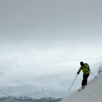 Olivier a ski dans le Demaria en péninsule antarctique