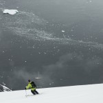 Olivier et Podorange dans la descente du Demaria en péninsule antarctique