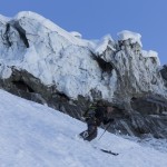 Bernard rive droite du glacier de la Brenva