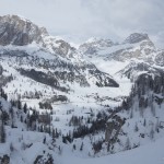 La sortie du Val Mesdi sur Corvara