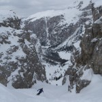 Benoit attaque dans le premier goulet du Val Litres