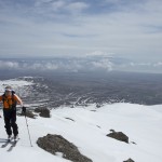 Carmello au sommet du Nemrut Dagi. ski de randonnee lac de van turquie-110