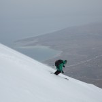 Descente de l Artos Dagi avec le lac de Van. ski de randonnee lac de van turquie-40