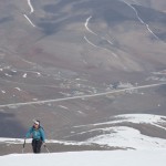 Pascale sur les pentes du tazarine