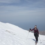 Pascale à la montée de l' Artos Daghi