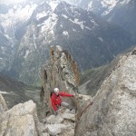 Ascension de l'aiguille de la Dibona par la voie Madier, massif des ecrins, refuge de la Dibona-6