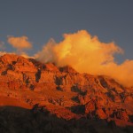 Versant ouest de l'Aconcagua depuis Plaza de Mulas