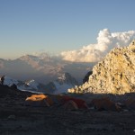 Coucher de soleil au camp 3