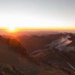 Coucher de soleil depuis le camp 3