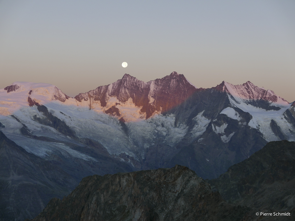 lever de soleil sur le Täschorn