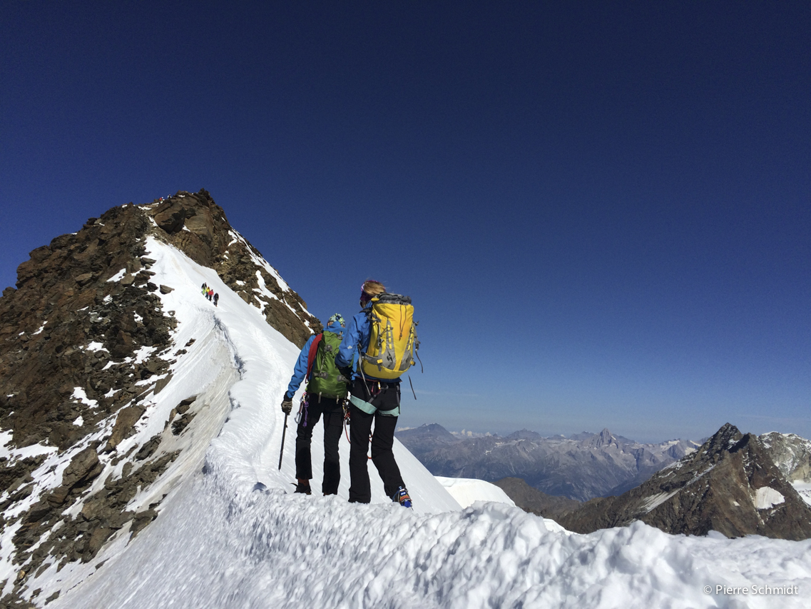 Rolf et Béa sur l'arête du Weissmies-17