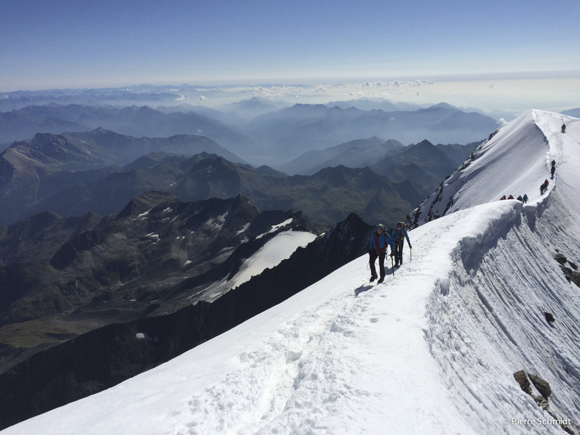 Rolf et Béa sur l'arête du Weissmies-19