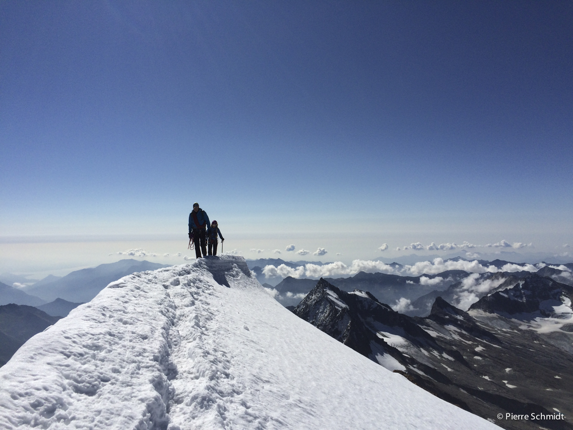 Rolf et Béa sur l'arête du Weissmies-27