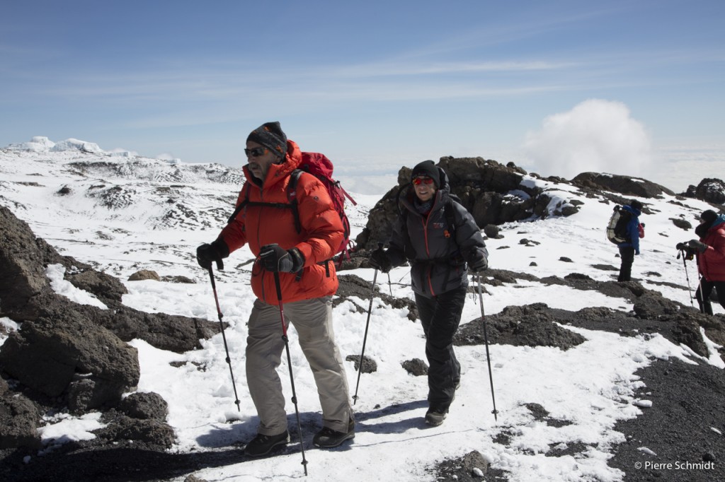 Isabelle et Jean arrivant au sommet
