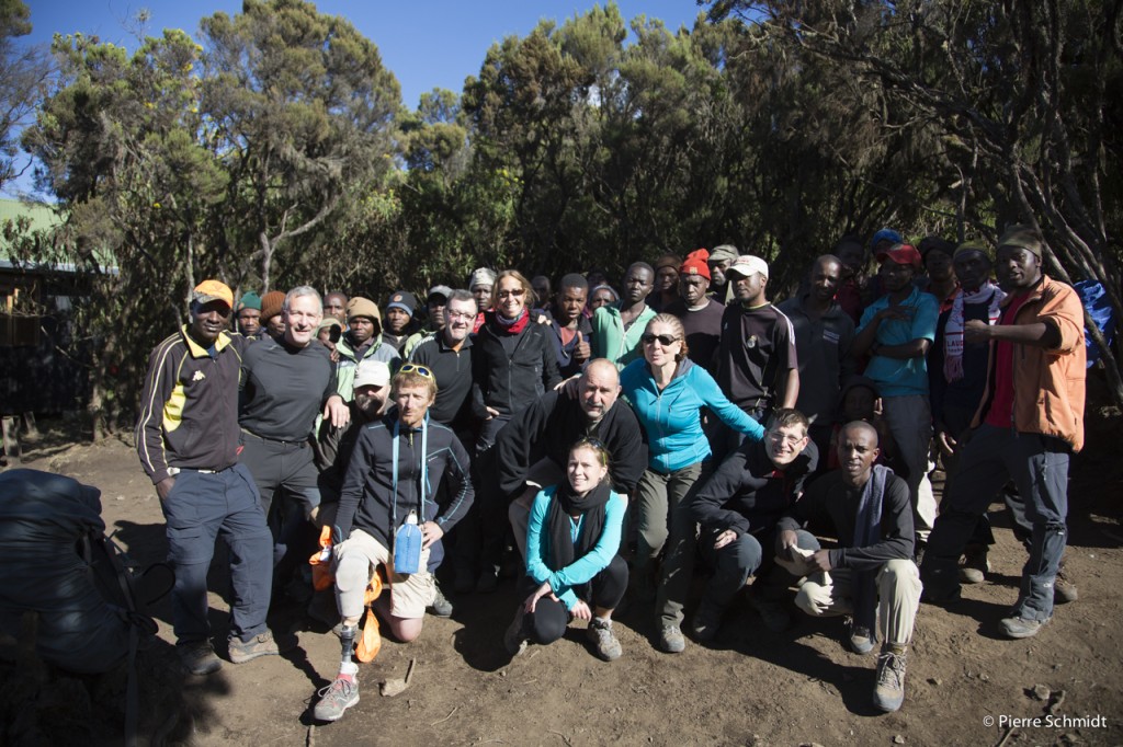 Photo de groupe avec nos porteurs