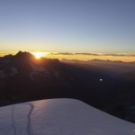 Coucher de soleil depuis la cabane de la Dent Blanche