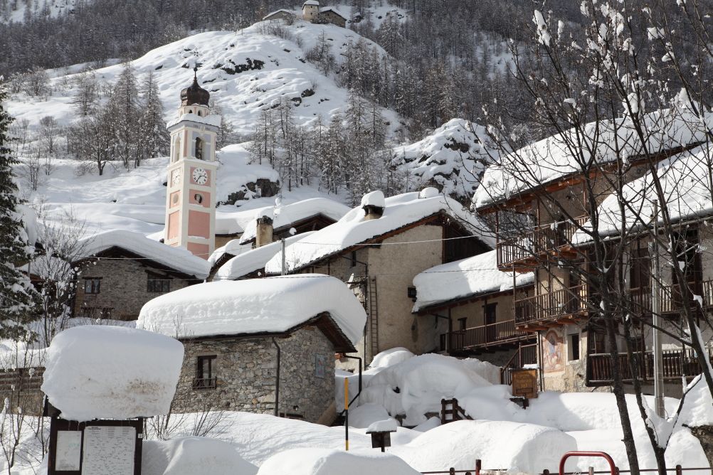 Raid à ski du Val Maira au Val Grana, sanctuaire de San Magno