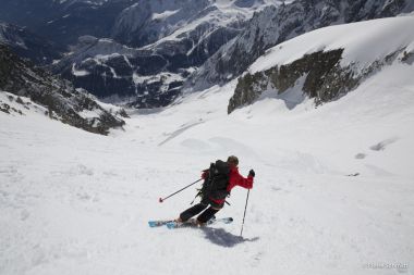 Hors piste et ski de couloir dans le massif du Mont Blanc