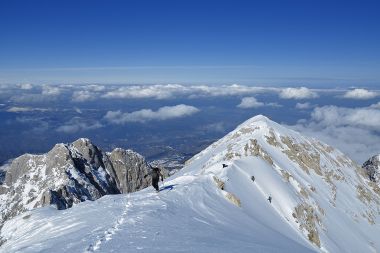 ski randonnee Abruzzes Dom sur l arete 